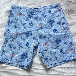 Chaps Shorts Mens 38 Blue Marlin Islands Fishing Casual Outdoors